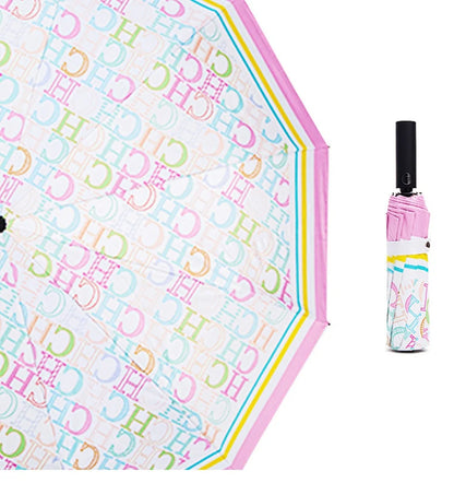 CH Alphabet Print Design Simple Style Umbrella