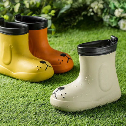 Cheerful Mario Rain Boots Shoes -Cute Puppy