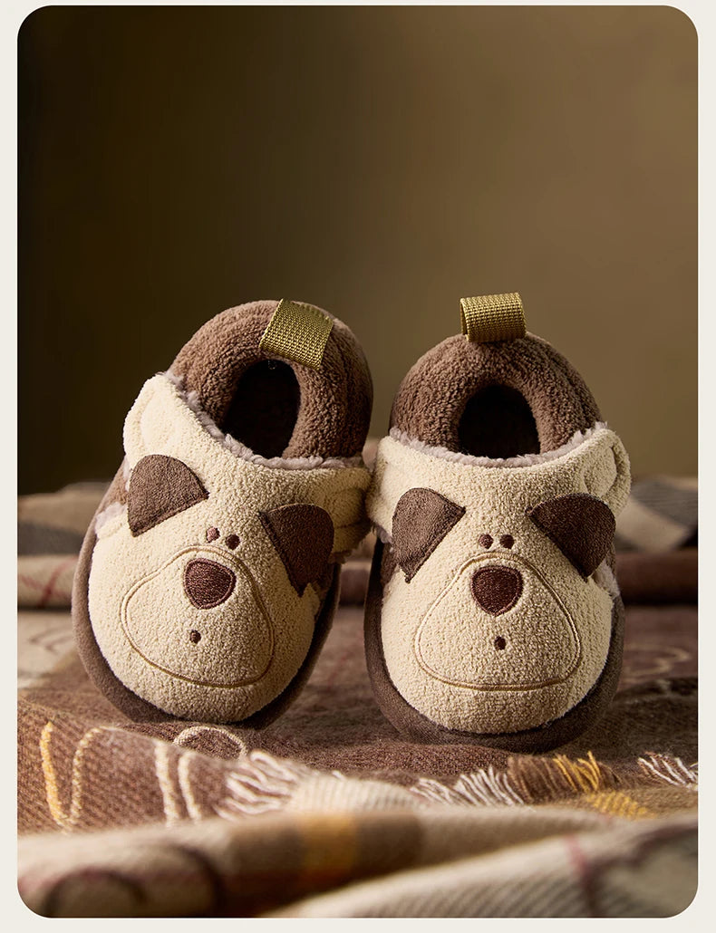 Cheerful Mario Winter Children's Cotton Animal Shoes