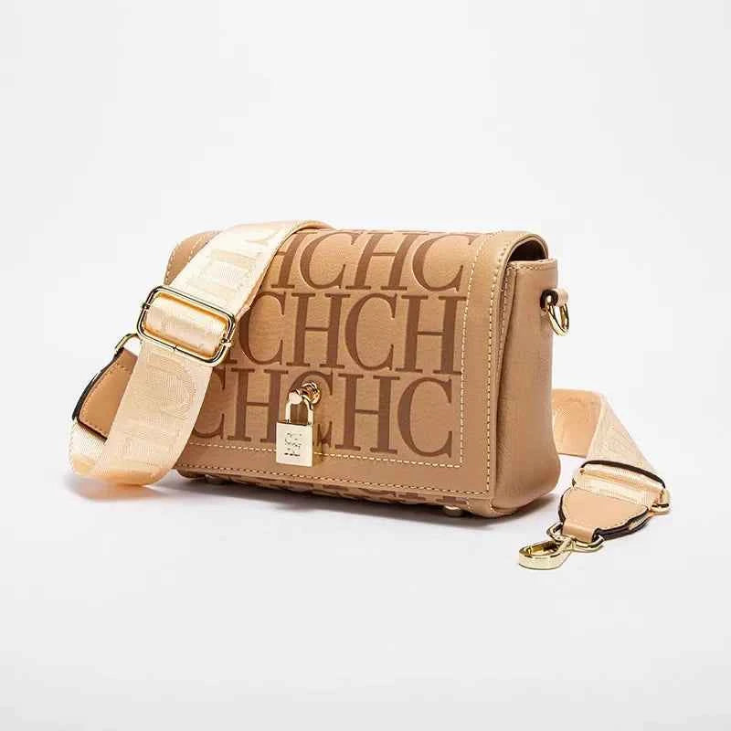 Fashion Solid Colour Printed Head Bag Design Women's Shoulder Bag Luxury Brand Model Metal Accessories Buckle Monogram Print