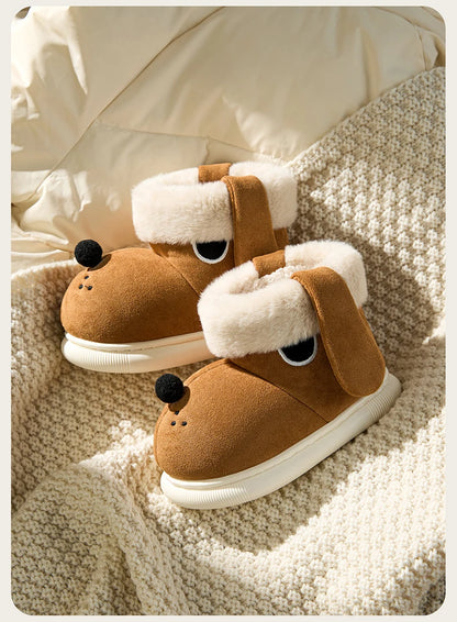 Cheerful Mario Winter Children's Cotton Doggy Shoes