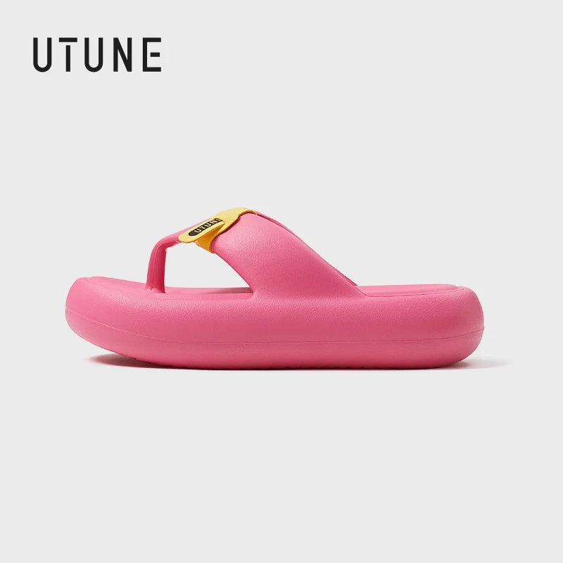 UTUNE Women's 5cm Platform Flip Flops