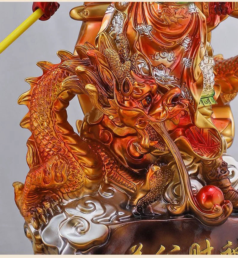 Guan Gong Fortune Statue Feng Shui Resin Ornaments