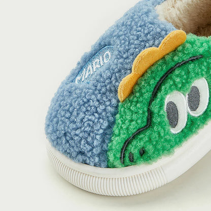 Cheerful Mario Children's Winter Cotton Warm Crocodile Shoes