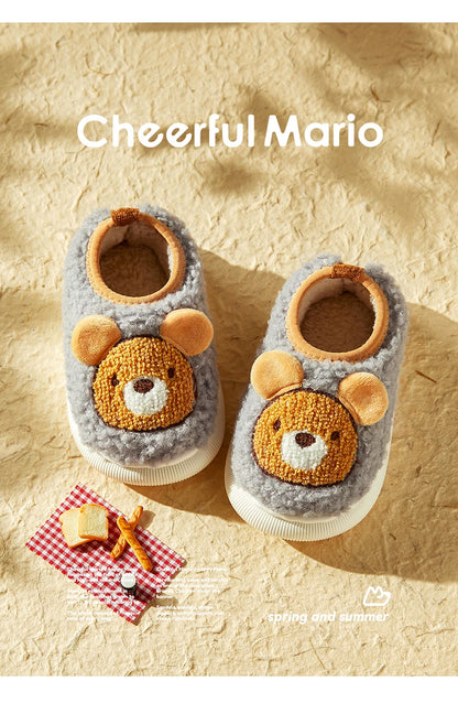 Cheerful Mario New Style Children Winter Cotton Warm Bunny Shoes