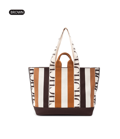 CH Casual Stripe Splicing Trend Shoulder Bag