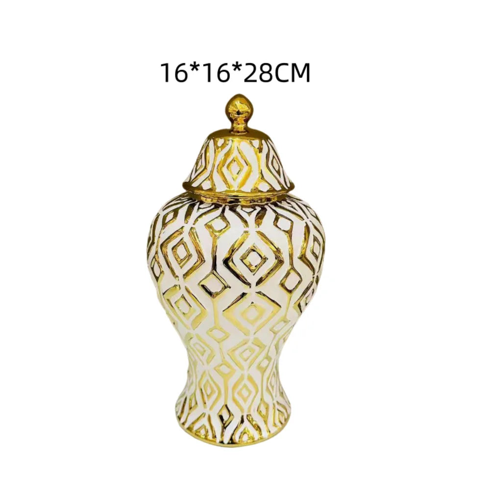 Elegant Ceramic  Vase, Decorative Universal Jar Ornament
