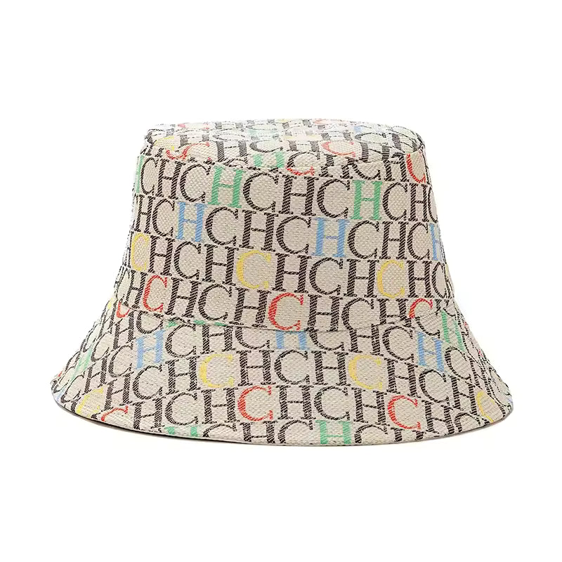 CH Fashion Bucket Hat Brand Creative Versatile Classic Style Brand Monogram Logo Printing Casual Play Wear Hat