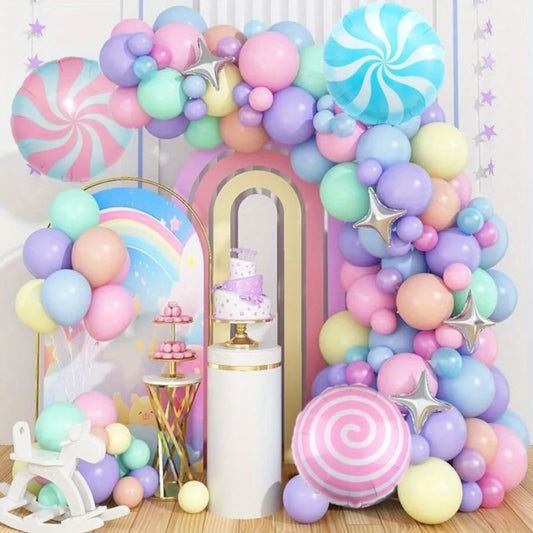 133PCS Donut Themed Balloon Wreath Arch Kit for Parties