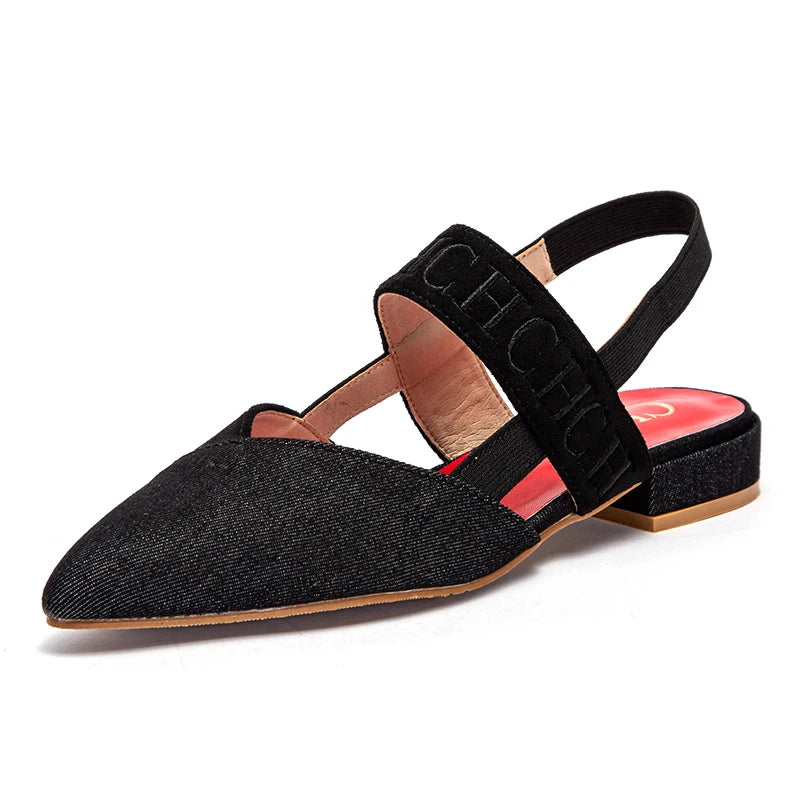 CH Basic Flat Cross Retro Flat Shoes