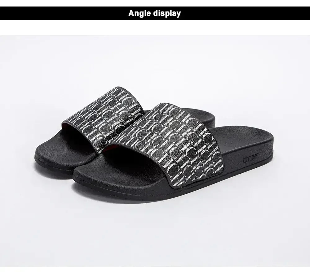 CH Luxury Classic Letter Printed Women's Flip Flops