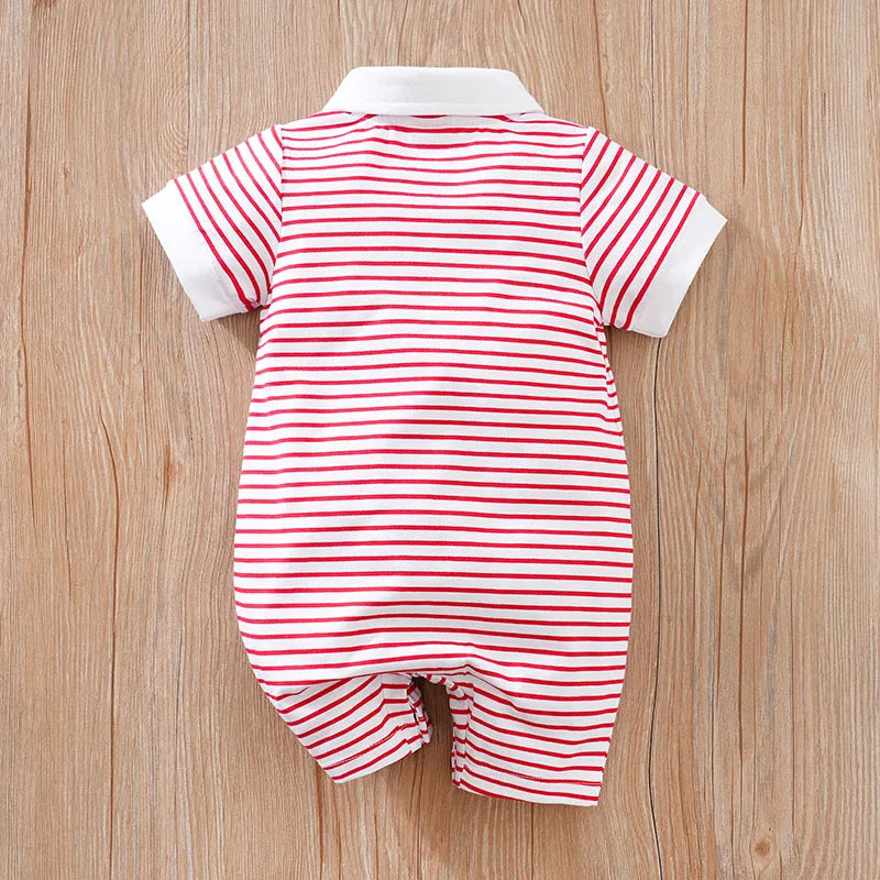 Summer Stripe Whale Print Jumpsuit