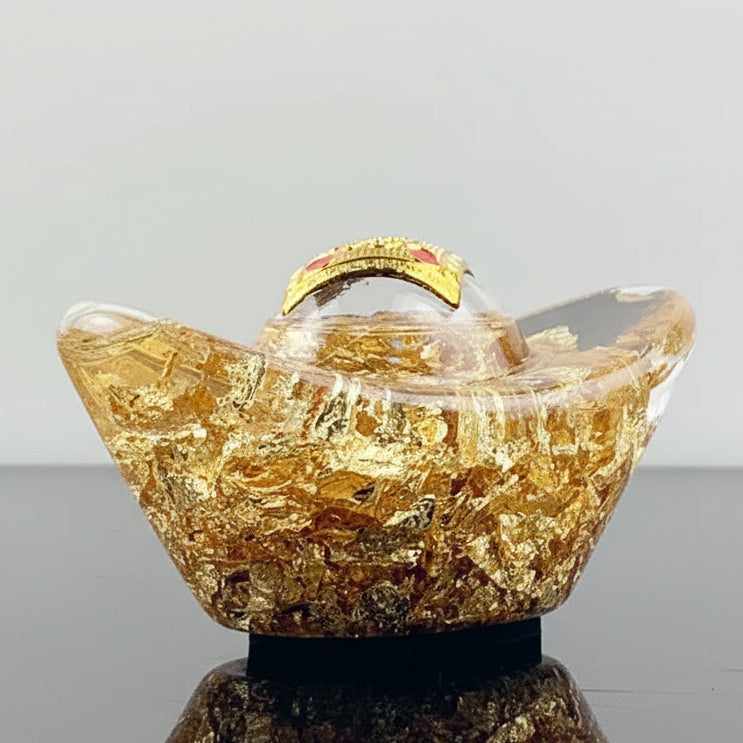 Creative Home Decoration Gold Foil Crystal Lucky Ornament