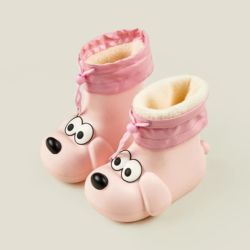 Cheerful Mario Cute Children Rain/Winter Puppy Boots