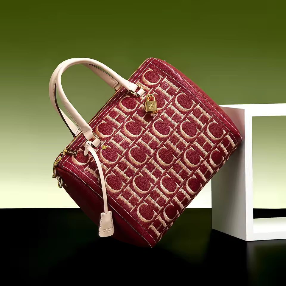 Large Capacity Business Commuter Women's Shoulder Bag Crossbody Bag Vintage Classic Letter Design Solid Color Women's Bag