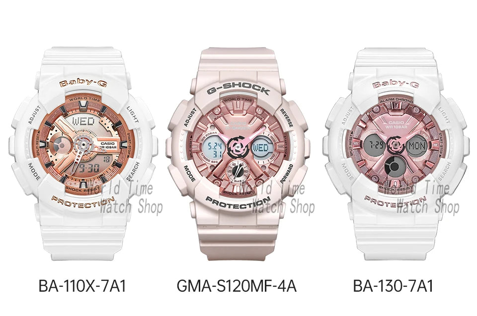 CASIO BA110X-7A1 Women White Analog/Digital Watch with White Band