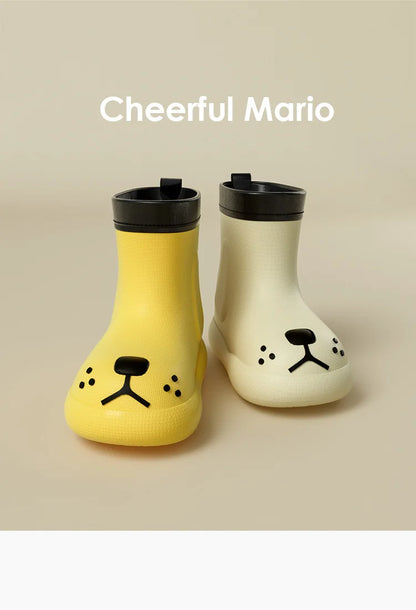 Cheerful Mario Rain Boots Shoes -Cute Puppy