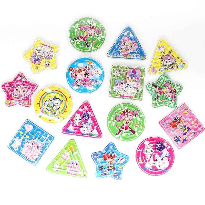 15Pcs Cartoon Animal Beads Ball Maze Puzzle Toys for Kids Birthday Party Favors Goodie Bag Pinata Fillers School Carnival Prizes