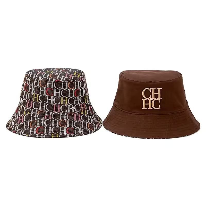 CH Fashion Bucket Hat Brand Creative Versatile Classic Style Brand Monogram Logo Printing Casual Play Wear Hat