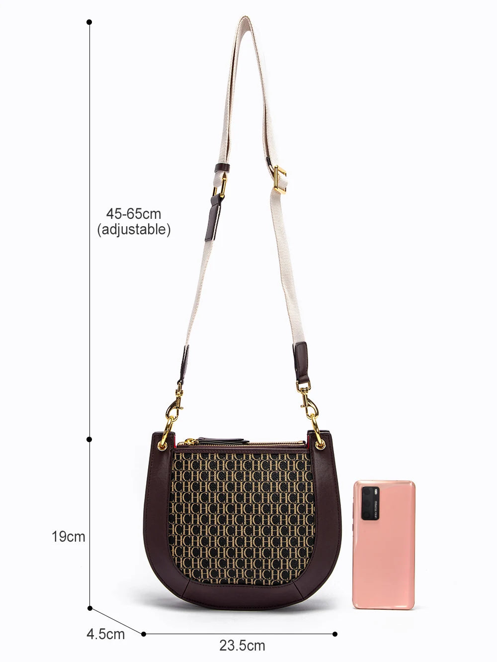 CH Saddle Splicing Design Single Shoulder Bag