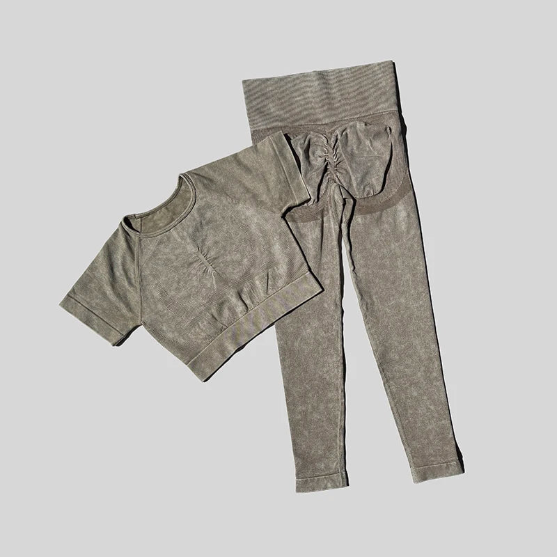 Women Activewear Tummy Control Sportswear  2 Pieces Set