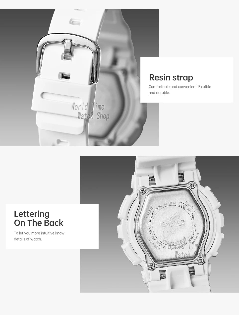 CASIO BA110X-7A1 Women White Analog/Digital Watch with White Band