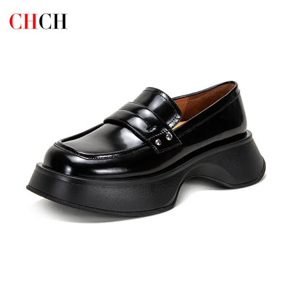 CH Leather Thick Soled Formal  Business Shoes