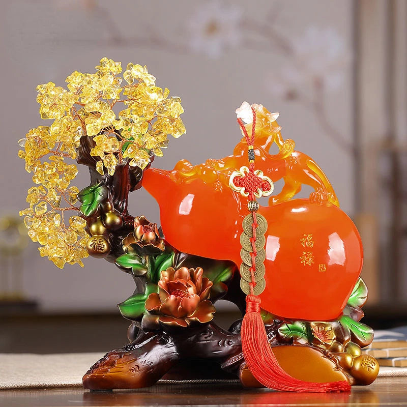 Feng Shui Fortune Gourd Brave Crystal Ornaments