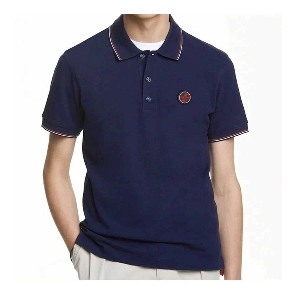 CH Men's Versatile Solid Color Polo Shirt