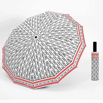 CH Alphabet Print Design Simple Style Umbrella