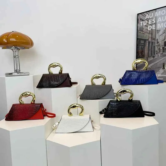 Women Crocodile Pattern Crossbody Handbag