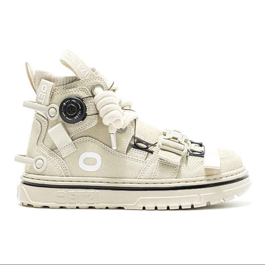 OETZI丨Ötzi Suede High-Top Platform Sneakers - Beige
