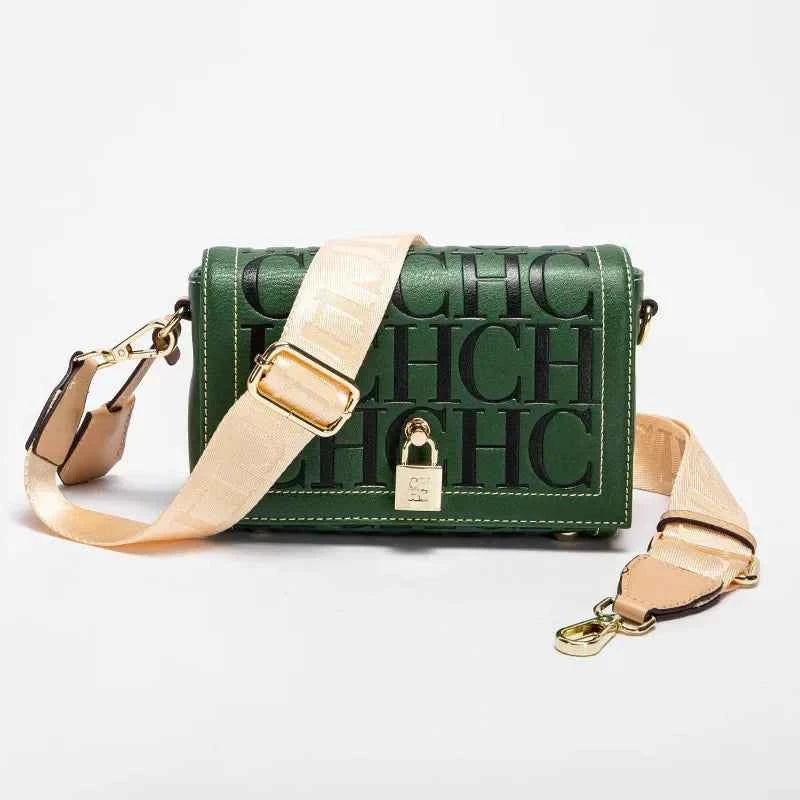 Fashion Solid Colour Printed Head Bag Design Women's Shoulder Bag Luxury Brand Model Metal Accessories Buckle Monogram Print