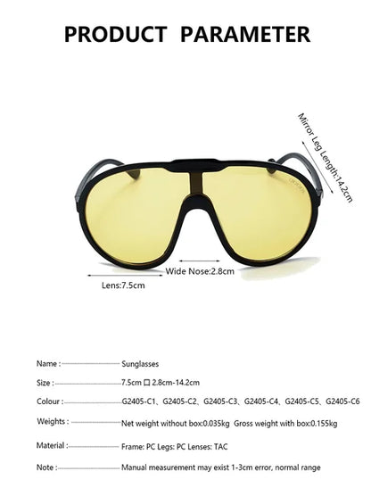 CH Large Frame Colored Sunglasses