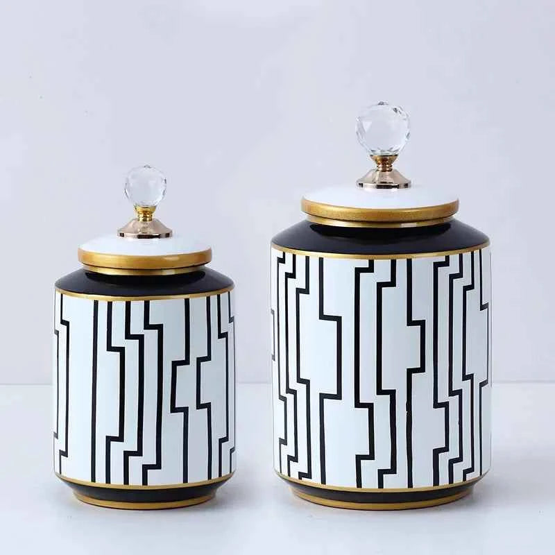 Ceramic Crystal Decorative Jar Home Decoration Storage Jar