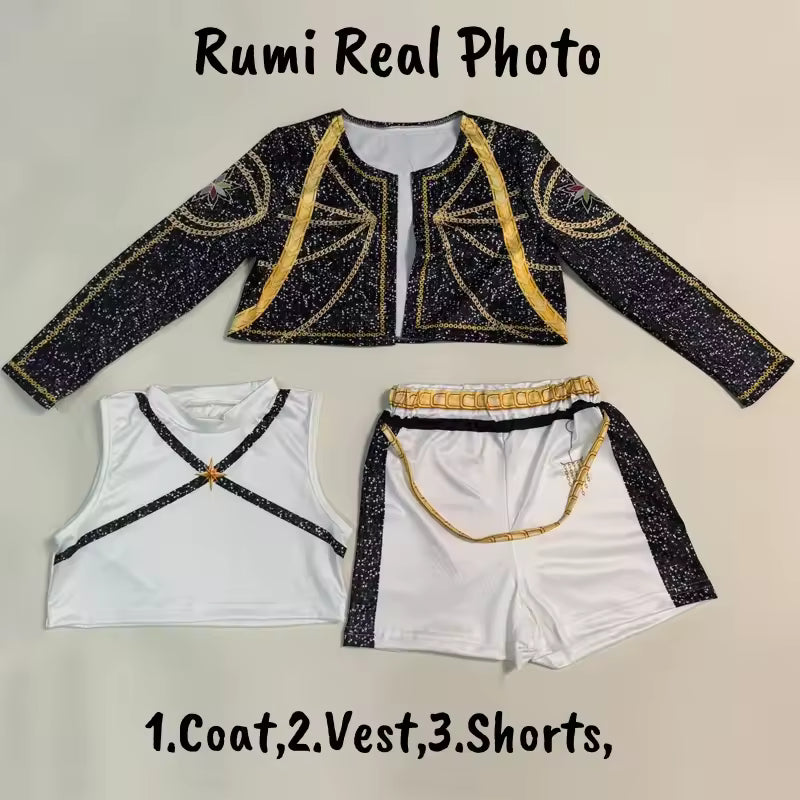 Kids K-Pop Demon Hunters Zoey Rumi Mira Costume Fancy Dress Cosplay (Copy)