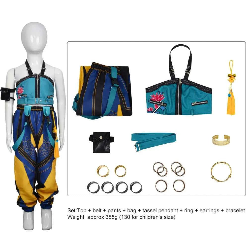 New Anime Kids Girl Roleplay Cosplay Costumes Zoey Full Costume Set for K-pop Halloween Carnival Party Suits Clothes Outfit