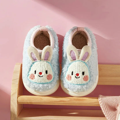 Cheerful Mario New Style Children Winter Cotton Warm Bunny Shoes