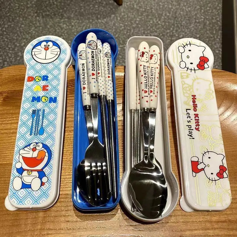 Sanrio Tableware Hello Kitty , Doremon  Set