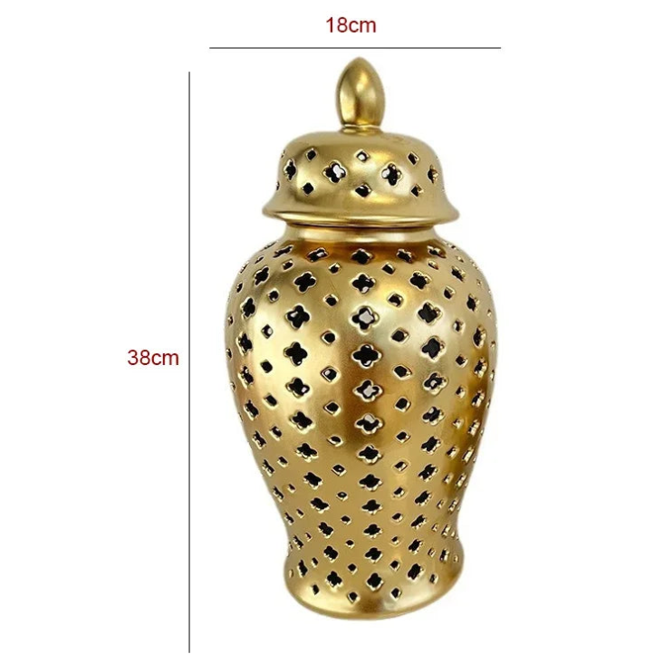 Matte Hollow Ceramic Vase Home Creative Handicrafts Jar Decor and Ornaments