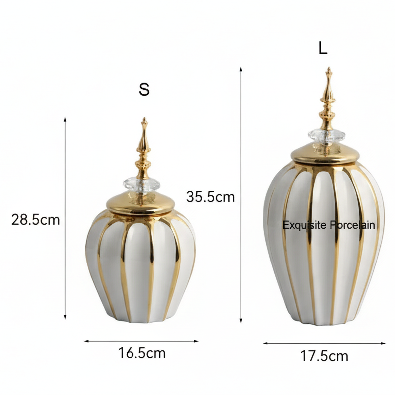 Home Decor Universal Storage Jar Luxury Ceramic Vase Ornaments