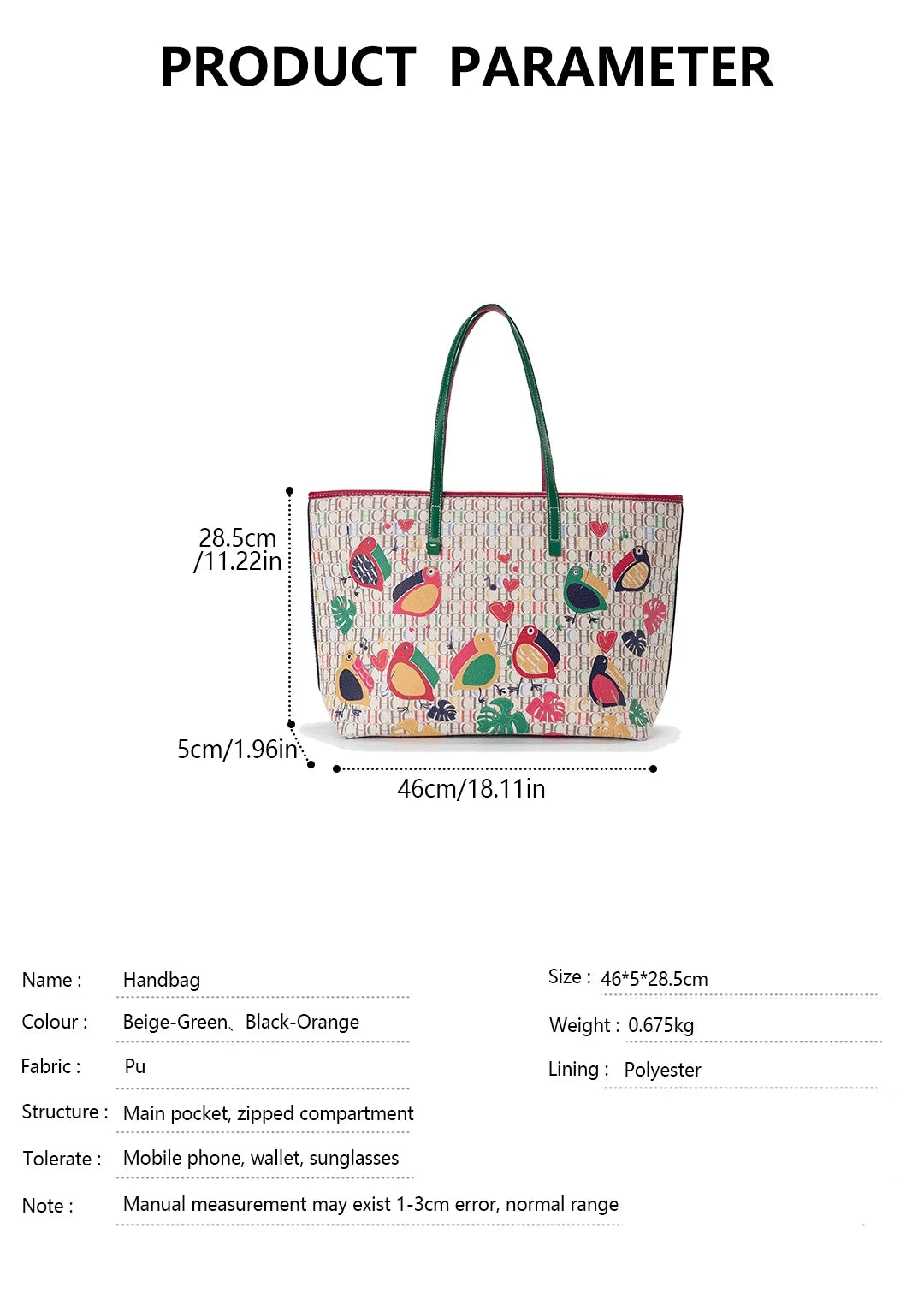 CH Women's  Large Shopping Shoulder  Bag