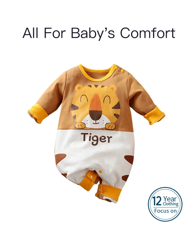 Cute Tiger Cotton Bodysuit