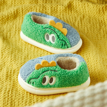 Cheerful Mario Children's Winter Cotton Warm Crocodile Shoes