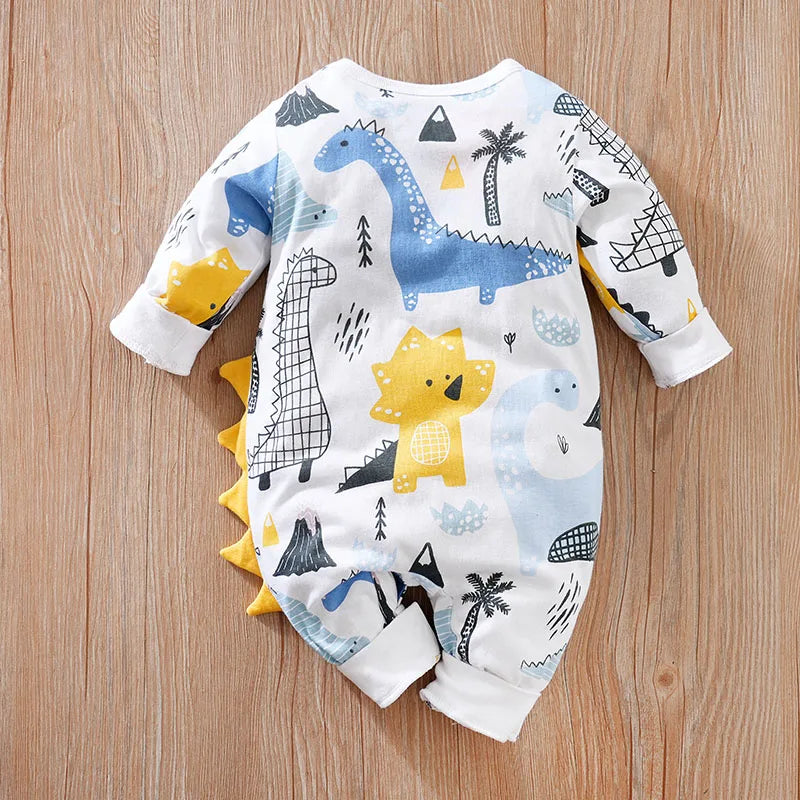 Dinosaur 3d Cotton Baby Jumpsuit