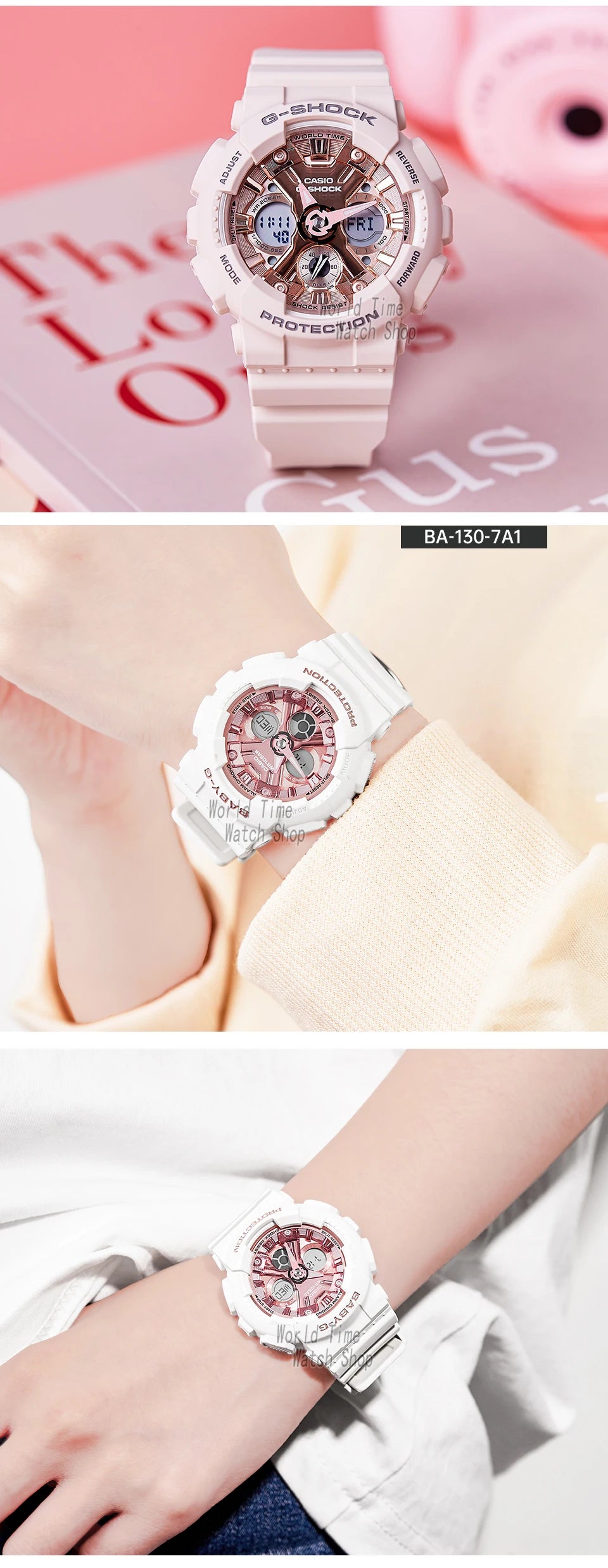 CASIO BA110X-7A1 Women White Analog/Digital Watch with White Band