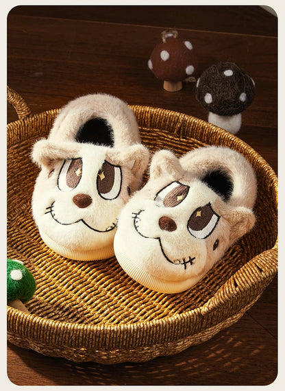 Cheerful Mario Winter  Cartoon Cotton Animals Shoes