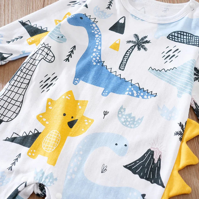 Dinosaur 3d Cotton Baby Jumpsuit