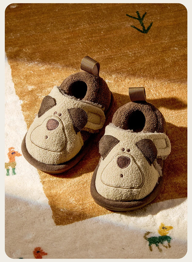 Cheerful Mario Winter Children's Cotton Animal Shoes