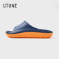 UTUNE Men's Colorblock Thick-Soled Slippers Ergonomic Design